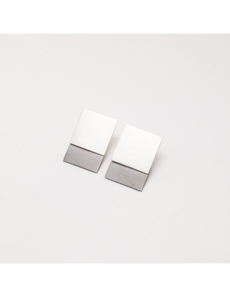 PLATTITUDE earrings Minimalist, handcrafted - Monom