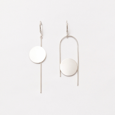PLATTITUDE earrings Minimalist, handcrafted - Monom