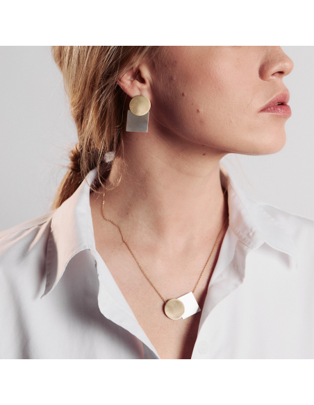 PLATTITUDE earrings Minimalist, handcrafted - Monom