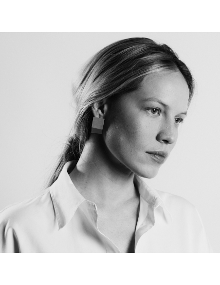 PLATTITUDE earrings Minimalist, handcrafted - Monom