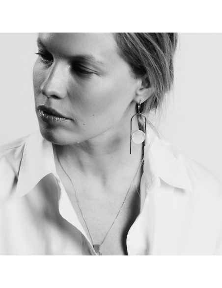 PLATTITUDE earrings Minimalist, handcrafted - Monom