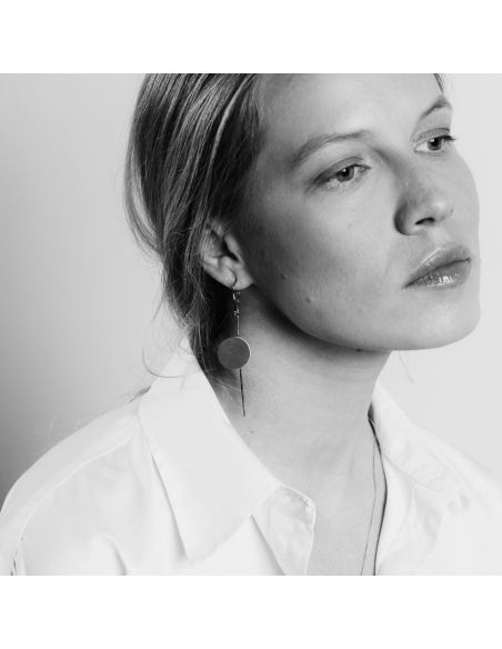 PLATTITUDE earrings Minimalist, handcrafted - Monom