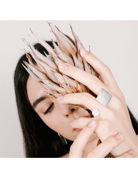 PLATTITUDE DOUBLE ring Minimalist, handcrafted - Monom