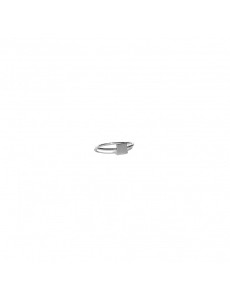 Inel MINIM patrat Minimal, realizat manual. - Monom