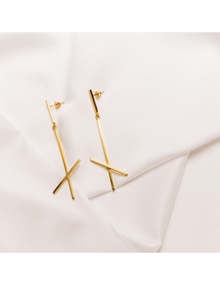 ALPHABET X earrings Minimalist, handcrafted - Monom