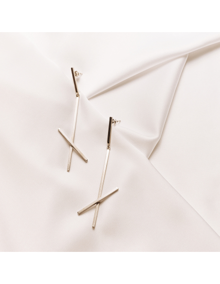 ALPHABET X earrings Minimalist, handcrafted - Monom